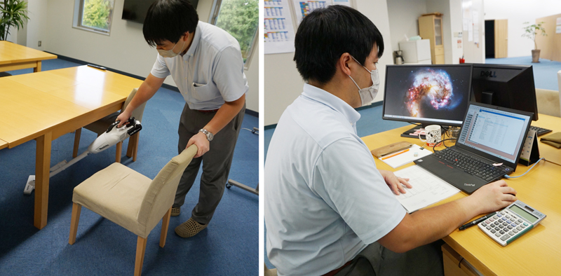 事務所の清掃、朝礼で一日の流れを共有