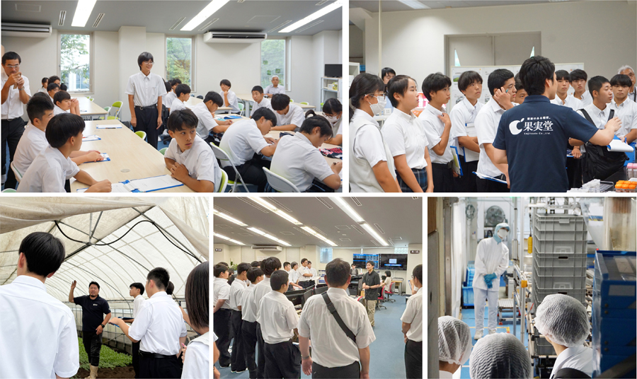きらり金の卵たち。北稜高校の生徒さんが果実堂に。